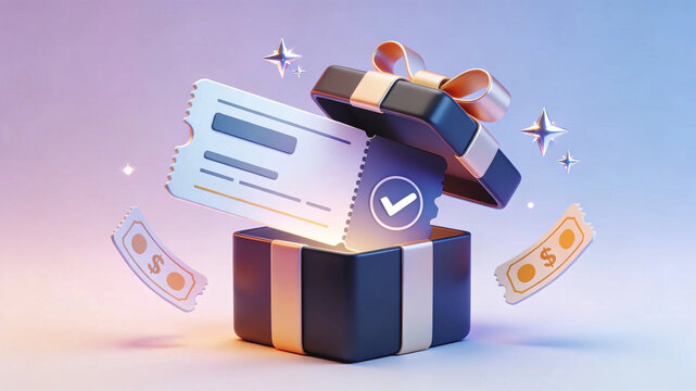 Customer Loyalty Program Concept with Reward Points and Membership System 3D Render Illustration
