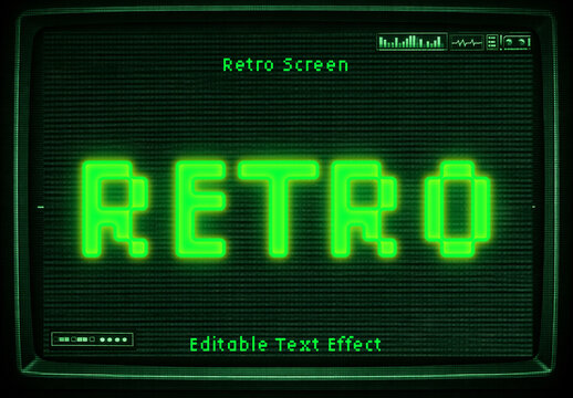 Retro Screen Text Effect