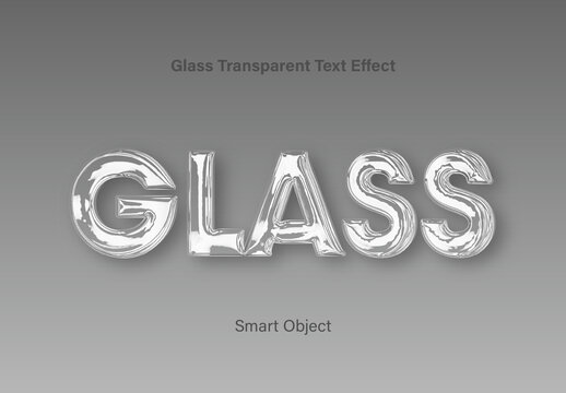 Glass Transparent Text Effect