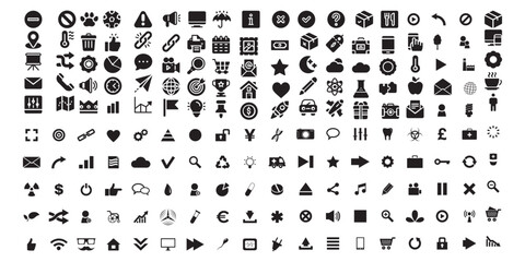 Obraz premium Web icon set. Modern vector icons for websites, apps, and digital interfaces.
