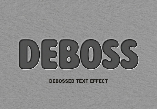 Debossed Text Effect