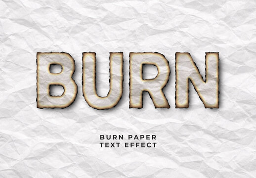 Burn Paper Text Effect