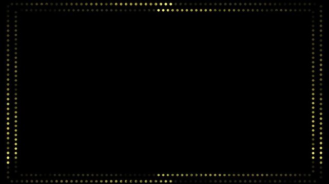 Golden pixel data background with glowing dot clusters, dark grid depth, and digital pattern motion. for technology videos, data intros, cyber screens, software promos, analytics titles, and overlays.