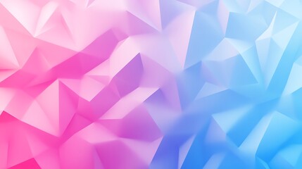Fototapeta premium Abstract geometric background with low poly triangular pattern in pink and blue gradient colors