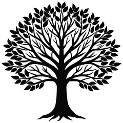 Obraz premium Illustration of a tree on a white background
