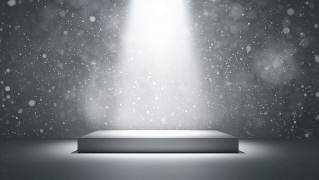 empty display platform with spotlight minimalist product presentation stage