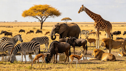 Fototapeta premium A very harmonious African savanna
