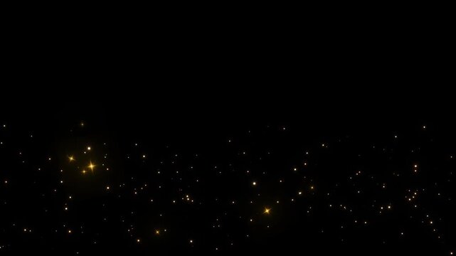 Shining Rising glitter Twinkling Luxury stars glitters Dust Sparkling particles spin in air. magic stardust shimmering galaxy light bokeh confetti light effect. Awards Celebration Event Award