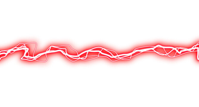 Red Laser Beam with Electric Jitter and Energy Displacement