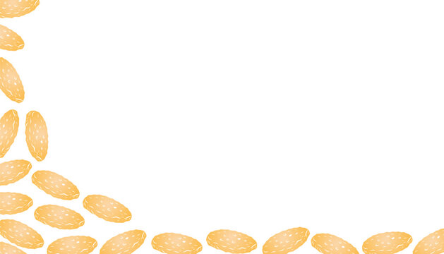 Hash brown pattern illustration. Potato snack repeat background. Crispy fried texture design. Breakfast food minimal style. Fastfood wrapping surface.