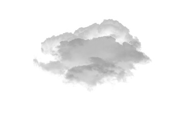 Fototapeta premium Wispy light grey cloud design element for as clean cutout