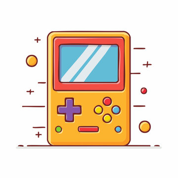 Retro Handheld Video Game Console Icon