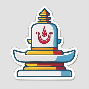 Stylized Buddhist Stupa Icon