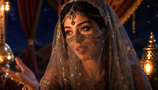 Scheherazade of the stories of Arabian Nights
