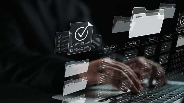 Project management system showing workflow stages, task progress, and review status. Task progress tracks completion, task progress improves workflow, and task progress ensures visibility. Marrow