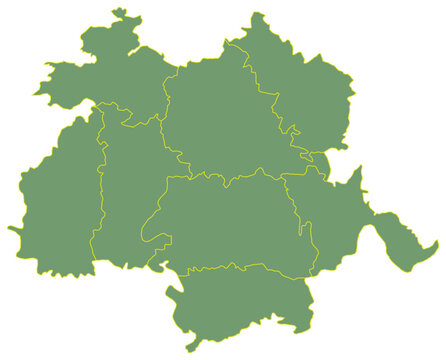 Vector Map of Jessore District With Thana Bangladesh