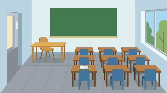 classroom illustration vector ilustration