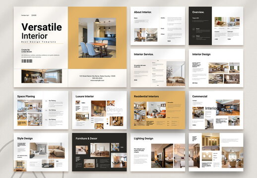 Versatile Interior Portfolio Brochure LandscapeTemplate