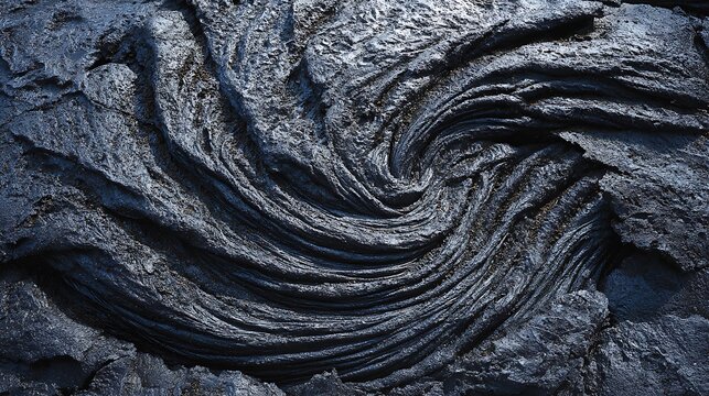 Swirling Patterns of Hardened Lava Flow Texture.