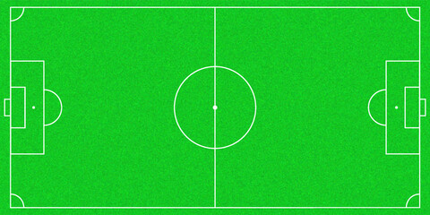 Football fields top view. Soccer grass fields with chalk lines. Green grass field background. Vector Football - Soccer Field. Scheme and marking of the football field, soccer field. © hnasiri