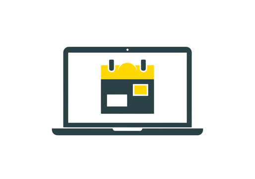 Digital appointment scheduling displayed on a laptop screen symbolizing online time management and effective planning for business productivity and personal organization