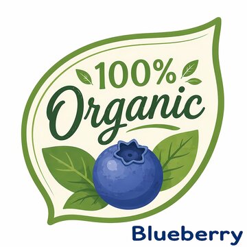 blueberry clipart label