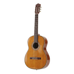Obraz premium Classical acoustic guitar on transparent background