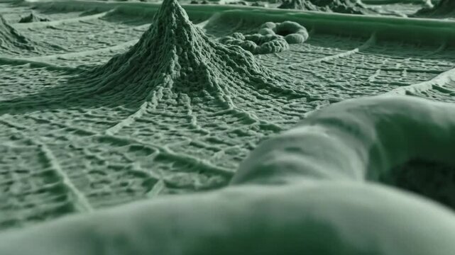 Extreme magnification view of plant leaf stomata pores