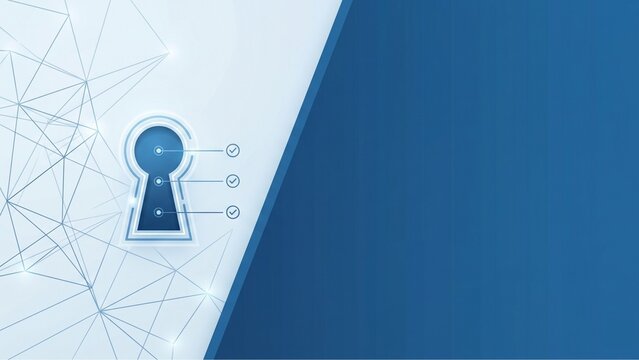 Abstract network security background for Zero Trust concept with copy space
