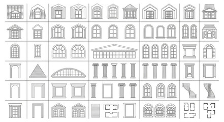 Collection of Architectural Elements and Designs. © Putra