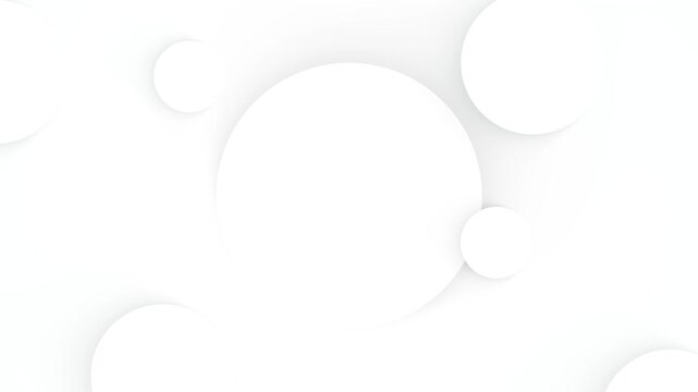 Clean white minimal background circular paper layers, shadows, bright copy space. product videos, corporate slides, app promos, logo reveals, presentation screens, modern ads, elegant motion templates