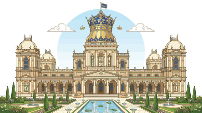 Islamic geometric arches repeating architectural pattern illustration