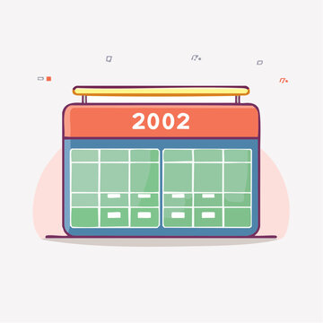 Calendar showing the year 2002