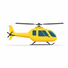 Fototapeta premium Yellow Helicopter Illustration