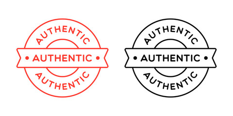 Obraz premium Vector Authentic Badge Label