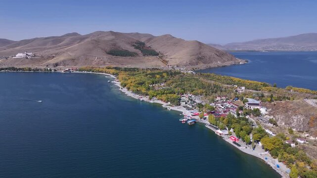 Scenic View of Lake Sevan from Above, Armenia
