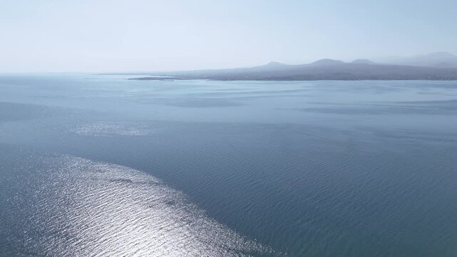 Wide Aerial View of Lake Sevan in Gegharkunik Province