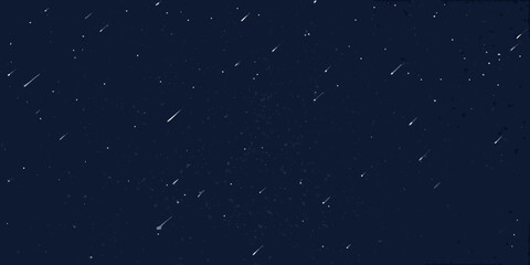 Dark blue night sky filled with bright stars and several shooting stars illustration high quality © Dayal