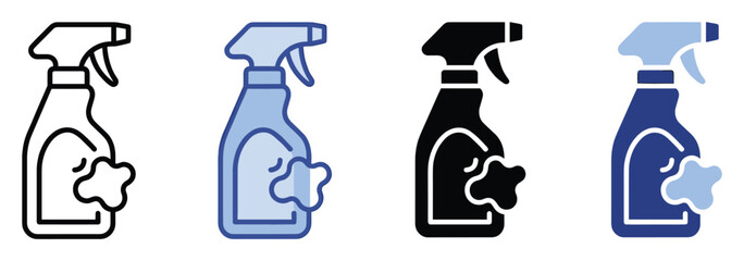 Fototapeta premium Household spray bottle icon representing cleaning liquid for hygiene and domestic tasks