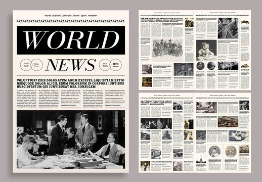 Vintage Newspaper Layout