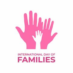 Fototapeta premium International Day of Families - Hands Silhouette Illustration Celebrating Unity and Togetherness