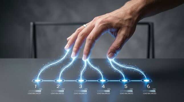Hand touching a fingerprint to illustrate concepts of identity verification and charging load balancing in technology