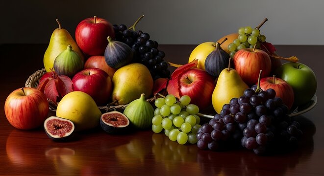 Variety of Fresh Fruit Arrangement.
