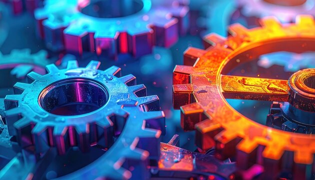 Intricate Gears in Motion - A Symphony of Engineering and Design.