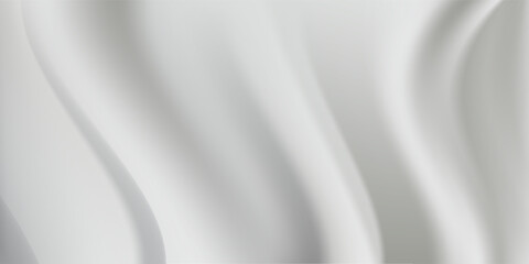 Fototapeta premium White gray satin texture that is white silver fabric silk panorama background with beautiful soft blur pattern natural.