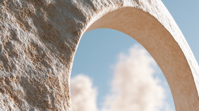stone arch with drifting cloud texture background pattern