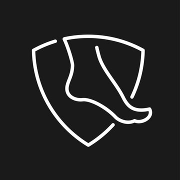 Foot Protection Shield Icon for Podiatry and Orthopedic Health Care