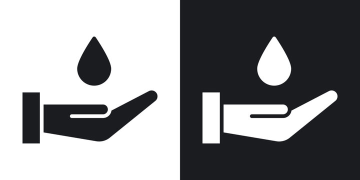 Ablution icons in solid black and white collection