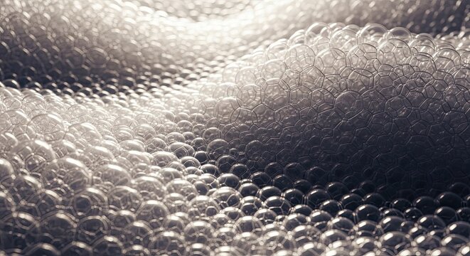 Close-up of metal bubble wrap texture.