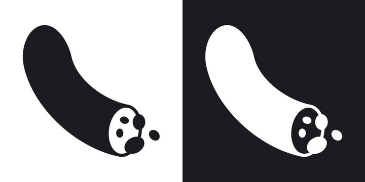 Blood vessel icons in solid black and white collection